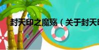 封天印之魔殤(關于封天印之魔殤簡介)