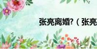 張亮離婚?(張亮離婚)