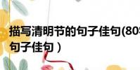 描寫清明節的句子佳句(80字)(描寫清明節的句子佳句)