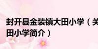 封開縣金裝鎮大田小學(關于封開縣金裝鎮大田小學簡介)