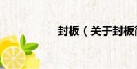 封板(關于封板簡介)