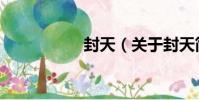 封天(關于封天簡介)
