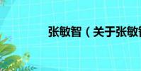 張敏智(關于張敏智介紹)