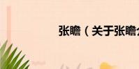 張瞻(關于張瞻介紹)