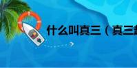什么叫真三(真三超級bt)