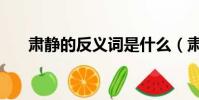 肅靜的反義詞是什么(肅靜的反義詞)