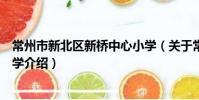 常州市新北區新橋中心小學(關于常州市新北區新橋中心小學介紹)