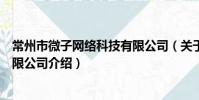 常州市微子網絡科技有限公司(關于常州市微子網絡科技有限公司介紹)