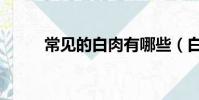 常見的白肉有哪些(白肉有哪些)