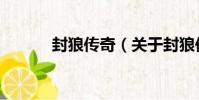 封狼傳奇(關于封狼傳奇簡介)