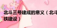 北斗三號建成的意義(北斗三號首次應用于高鐵建設)