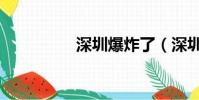 深圳爆炸了(深圳爆炸)