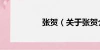 張賀(關于張賀介紹)