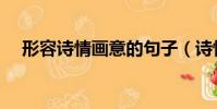 形容詩情畫意的句子(詩情畫意的句子)