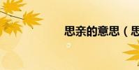 思親的意思(思親)