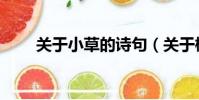 關于小草的詩句(關于柳樹的詩句)