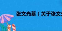 張文光墓(關于張文光墓介紹)
