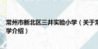 常州市新北區三井實驗小學(關于常州市新北區三井實驗小學介紹)