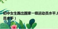 初中女生跑出國家一級運動員水平,來看速度(學生跑出運動員水平)