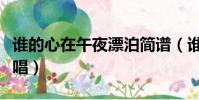 誰的心在午夜漂泊簡譜(誰的心在午夜漂泊原唱)