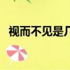 視而不見是幾個生肖（視而不見打一生肖）