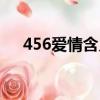 456愛情含義（456愛情暗示什么意思）
