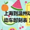 上海到溫州動車時刻表查詢系統（上海到溫州動車時刻表）