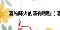 清熱降火的湯有哪些(清熱降火的湯)