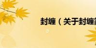 封纏(關于封纏簡介)