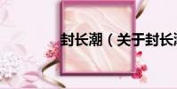封長潮(關于封長潮簡介)