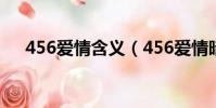 456愛情含義(456愛情暗示什么意思)