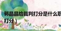 郭晶晶給裁判打分是什么職位(郭晶晶給裁判打分)