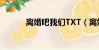 離婚吧我們TXT(離婚吧我們)