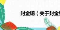 封金鵬(關于封金鵬簡介)
