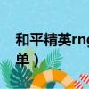 和平精英rng戰隊成員名單（rng戰隊成員名單）