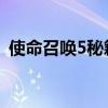 使命召喚5秘籍代碼大全（使命召喚5 秘籍）