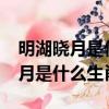 明湖曉月是什么生肖求作業幫解答?（明湖曉月是什么生肖）