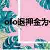 ofo退押金為什么退不了（ofo退不了押金）