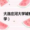 大連莊河大學城有哪些大學開學（大連莊河大學城有哪些大學）