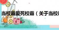 當校霸愛死校霸(關于當校霸愛死校霸介紹)