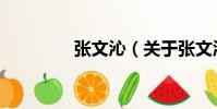 張文沁(關于張文沁介紹)