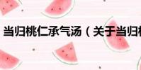 當歸桃仁承氣湯(關于當歸桃仁承氣湯介紹)