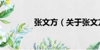 張文方(關于張文方介紹)