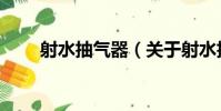 射水抽氣器(關于射水抽氣器簡介)