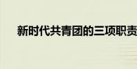 新時代共青團的三項職責使命心得體會