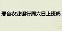 邢臺農業銀行周六日上班嗎(邢臺農業銀行)