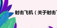 射擊飛機(關于射擊飛機簡介)