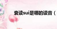 衰讀sui是哪的讀音(哪的讀音)