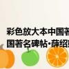 彩色放大本中國著名碑帖·薛紹彭墨跡選（關于彩色放大本中國著名碑帖·薛紹彭墨跡選介紹）