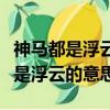 神馬都是浮云的意思是什么哥的傳說（神馬都是浮云的意思）